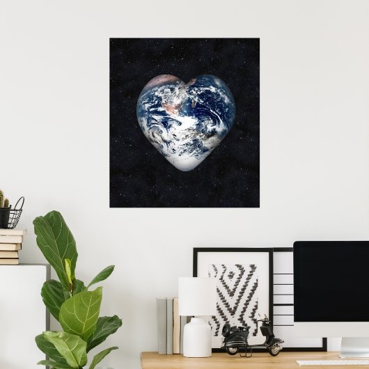 Earth Heart Poster (Thuiskantoor)