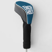 Earth Hole golf headcover Blauw (Schuin)
