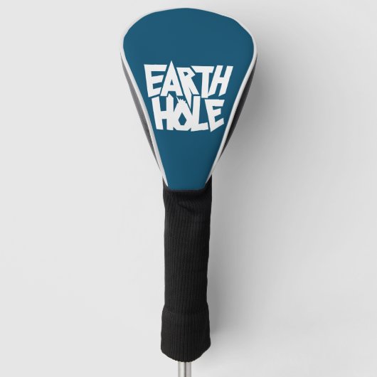 Earth Hole golf headcover Blauw (Voorkant)