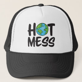 Earth Hot Mess Trucker Hat Pet