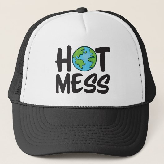 Earth Hot Mess Trucker Hat Pet (Voorkant)