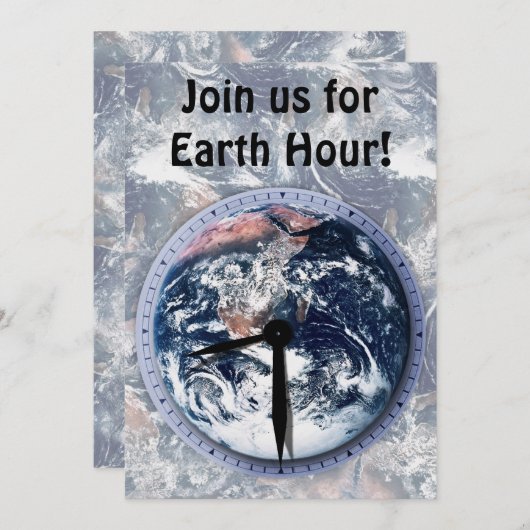 Earth Hour Clock 21:30 Kaart (Voorkant / Achterkant)