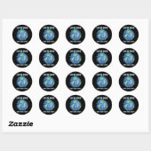 Earth Hour Elk Uur Tel Save Our Planet Ronde Sticker (Vel)