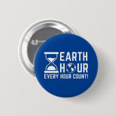 Earth Hour Ronde Button 5,7 Cm (Voorkant /achterkant)