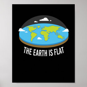 Earth Is Flat Earthers Poster