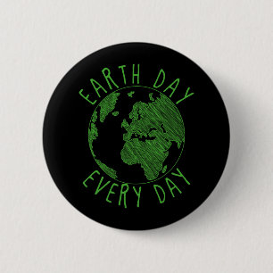 Earth Jubileum Environmental Awareness Earth Da Ronde Button 5,7 Cm