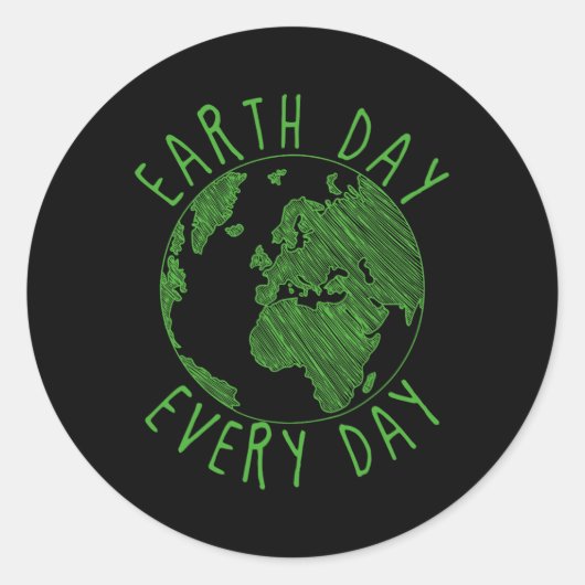 Earth Jubileum Environmental Awareness Earth Da Ronde Sticker (Voorkant)
