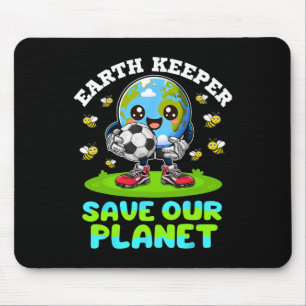 Earth Keeper Save Our Planet Earth Day Voetbaldoel Muismat