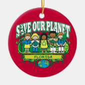Earth Kinder Florida Keramisch Ornament (Voorkant)