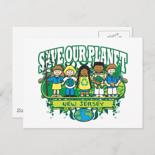 Earth Kinder New Jersey Briefkaart (Voorkant / Achterkant)