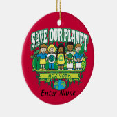 Earth Kinder New York Keramisch Ornament (Rechts)