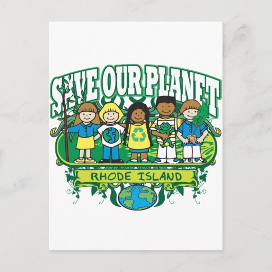 Earth Kinder Rhode Island Briefkaart (Voorkant)