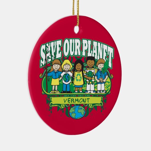 Earth Kinder Vermont Keramisch Ornament (Rechts)