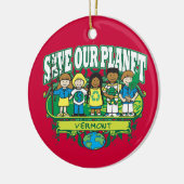 Earth Kinder Vermont Keramisch Ornament (Links)