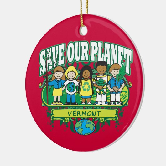 Earth Kinder Vermont Keramisch Ornament (Links)