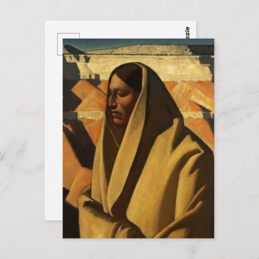 "Earth Knower" Westerne kunst van Maynard Dixon Briefkaart (Voorkant / Achterkant)