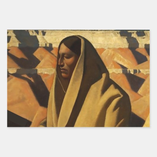 "Earth Knower" Westerne kunst van Maynard Dixon Inpakpapier Vel (Voorkant)