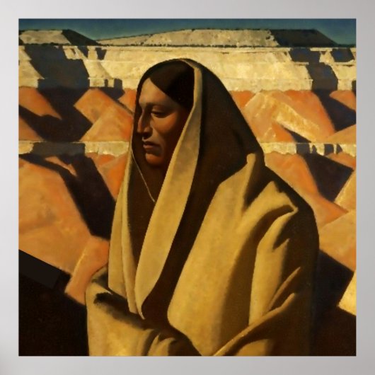 "Earth Knower" Westerne kunst van Maynard Dixon Poster (Voorkant)