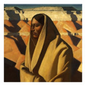 “Earth Knower” Westerse kunst van Maynard Dixon Foto Afdruk (Voorkant)