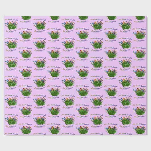 Earth Laughs Flowers Inspirerend Quote Cadeaupapier (Vlak)