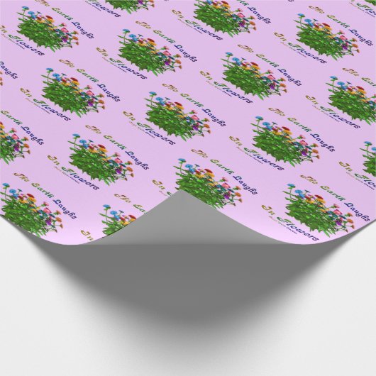 Earth Laughs Flowers Inspirerend Quote Cadeaupapier (Hoek)