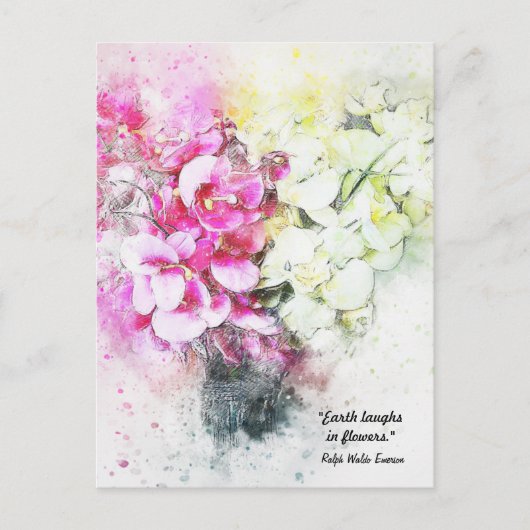 Earth Laughs in Flowers Canvas Floral Briefkaarten (Voorkant)