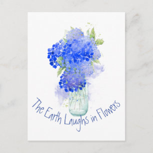 Earth Laughs in Flowers Gardeners Quote Stone Briefkaart