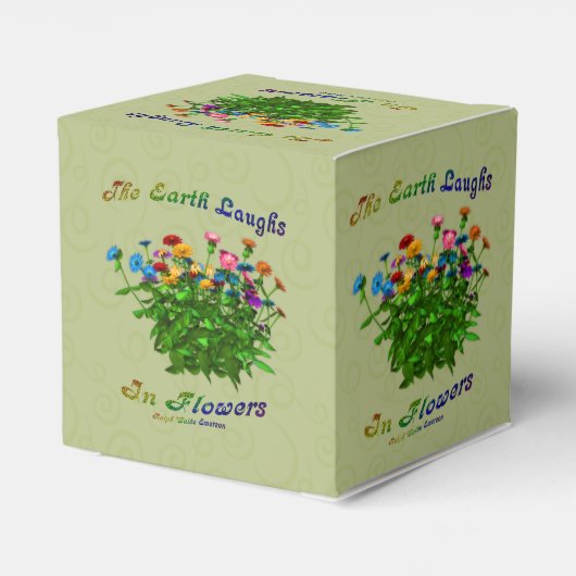Earth Laughs in Flowers Inspirerend Bedankdoosjes (Achterkant)