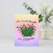 Earth Laughs in Flowers Inspirerend Briefkaart (Staand voorkant)