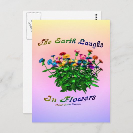 Earth Laughs in Flowers Inspirerend Briefkaart (Voorkant / Achterkant)