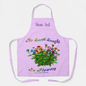 Earth Laughs in Flowers Inspirerend gepersonalisee Schort (Voorkant)