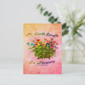 Earth Laughs in Flowers Inspirerend Quote Briefkaart (Staand voorkant)