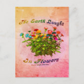 Earth Laughs in Flowers Inspirerend Quote Briefkaart (Voorkant)