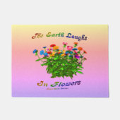 Earth Laughs in Flowers Inspirerend Quote Deurmat (Voorkant)