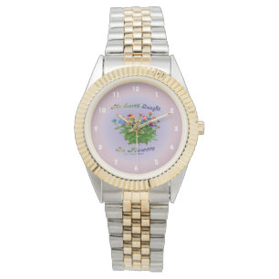 Earth Laughs in Flowers Inspirerend Quote Horloge