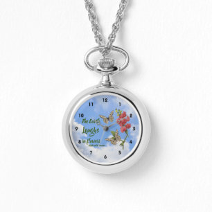 Earth Laughs in Flowers Sweet Pea Inspirerend Horloge