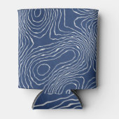 Earth Line Topografische organische print. Blikjeskoeler (Voorkant)