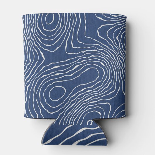 Earth Line Topografische organische print. Blikjeskoeler (Achterkant)