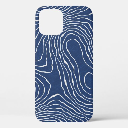 Earth Line Topografische organische print. Case-Mate iPhone Case (Achterkant)