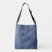 Earth Line Topografische organische print. Crossbody Tas (Achterkant)