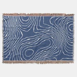 Earth Line Topografische organische print. Deken