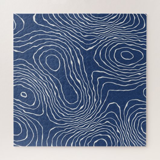 Earth Line Topografische organische print. Legpuzzel (Horizontaal)