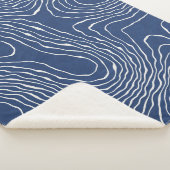 Earth Line Topografische organische print. Sherpa Deken (3/4)