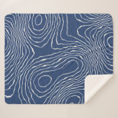 Earth Line Topografische organische print. Sherpa Deken (Voorkant (horizontaal))