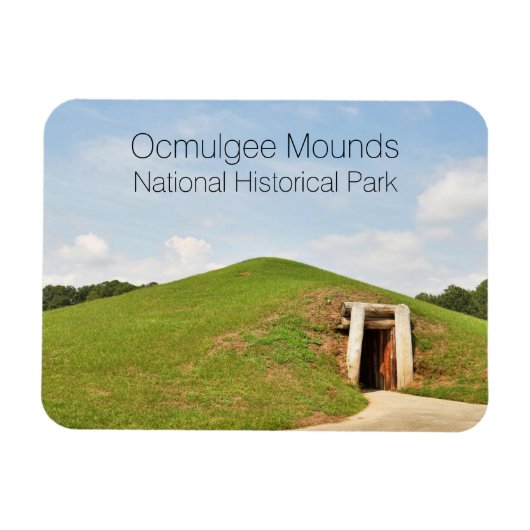 Earth Lodge, Ocmulgee Mounds, Georgia Magneet (Horizontaal)