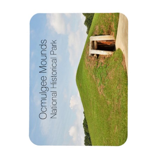 Earth Lodge, Ocmulgee Mounds, Georgia Magneet (Verticaal)