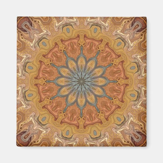 Earth Lotus Mandala Magneet (Voorkant)