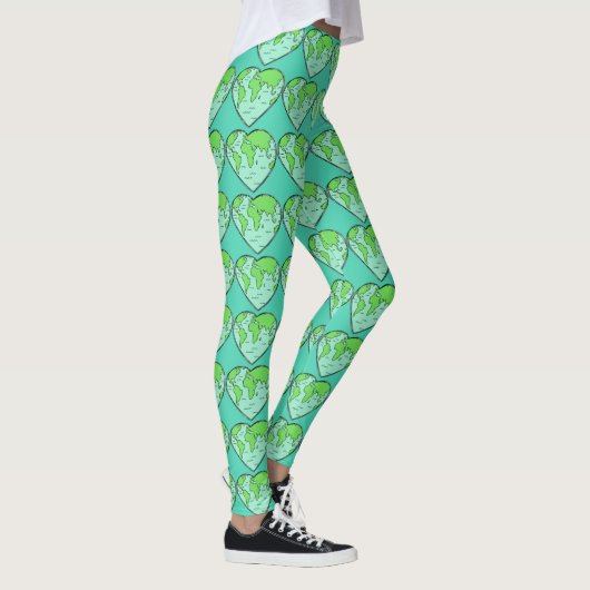 Earth Love aangepaste kleuren-leggings Leggings (Rechts)