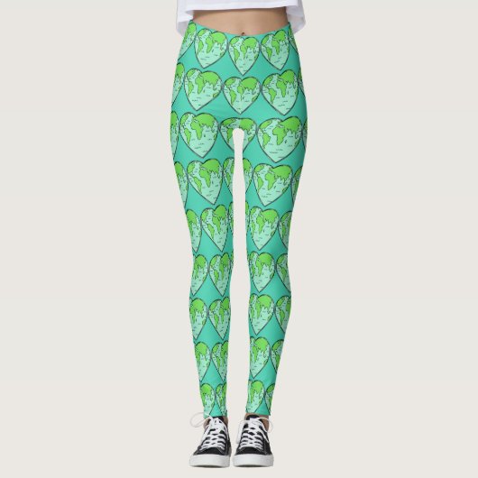 Earth Love aangepaste kleuren-leggings Leggings (Voorkant)