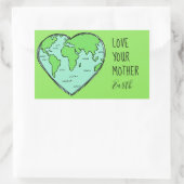 Earth Love aangepaste tekst & kleur stickers (Tas)